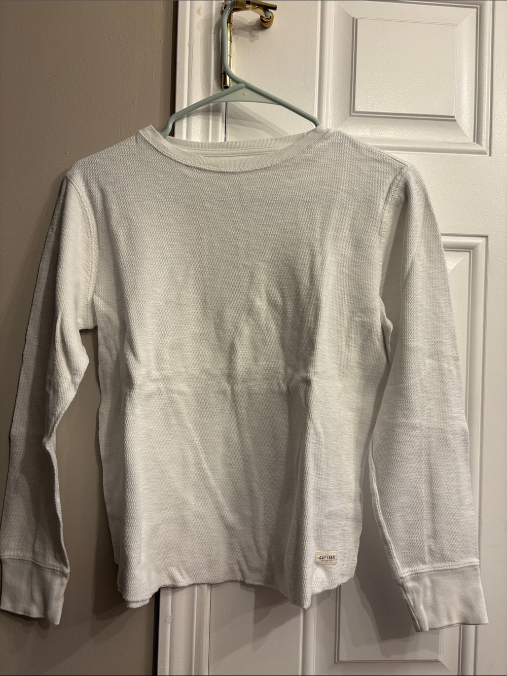 GAP White Long Sleeve Thermal Tee